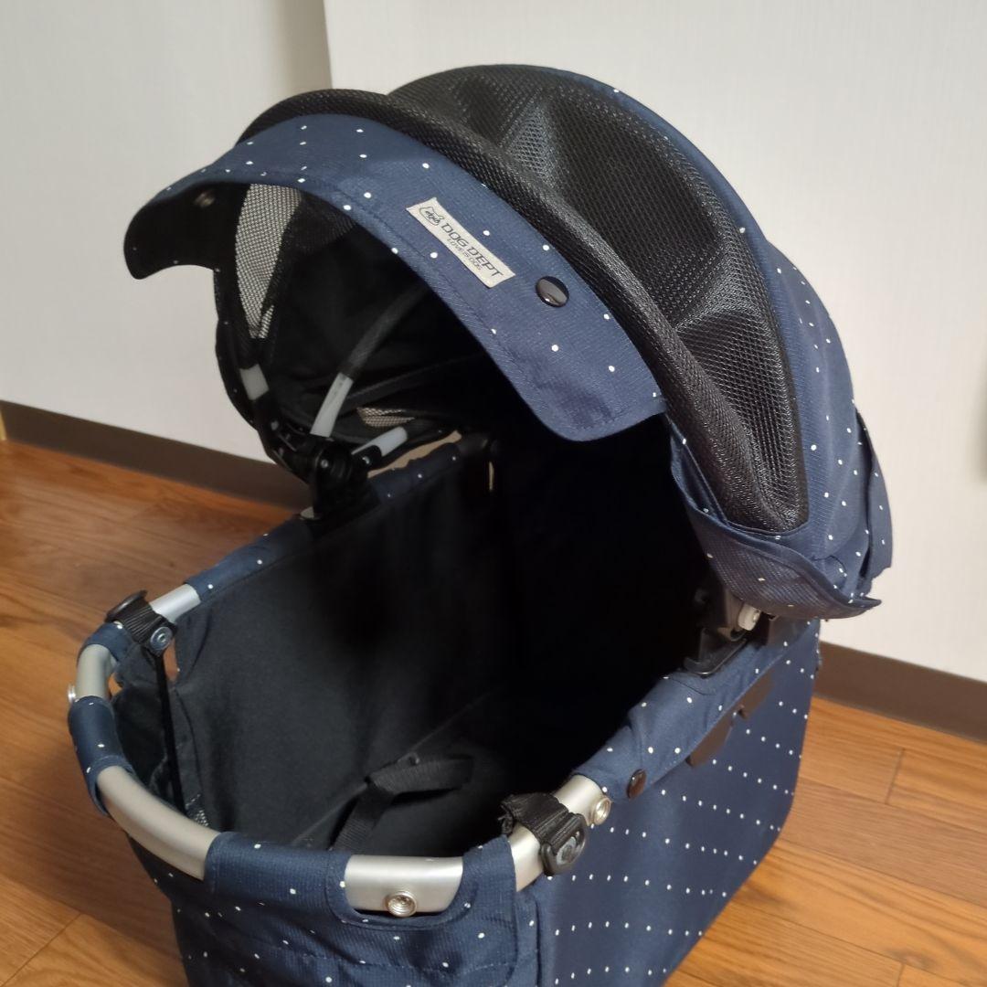 DOG DEPT ペットキャリー ネイビー ドット柄