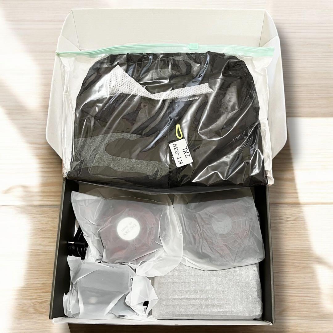 大きいサイズ⭐️ファン付きベスト 空調服 バッテリー付き 空調作業服 2XL 迷彩