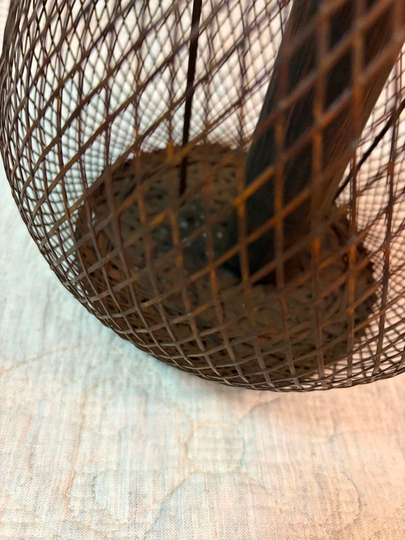 船橋重郎作　瓢形 手付竹花籠 (茶道具)