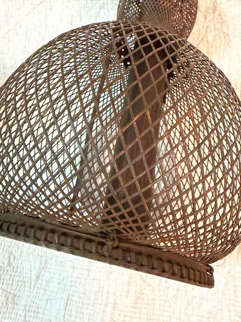 船橋重郎作　瓢形 手付竹花籠 (茶道具)
