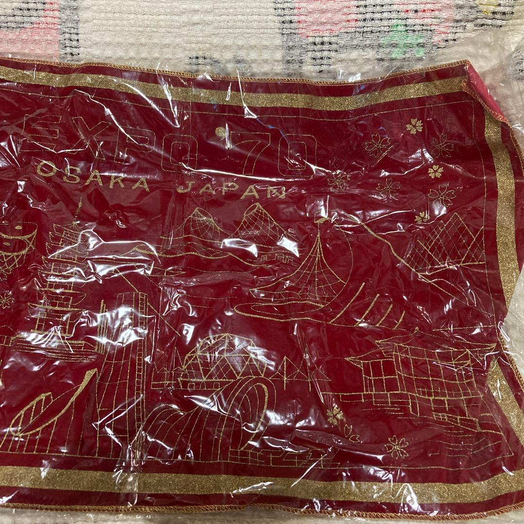 1970年　大阪万博　タペストリー　マット　布　色違い　2枚セット