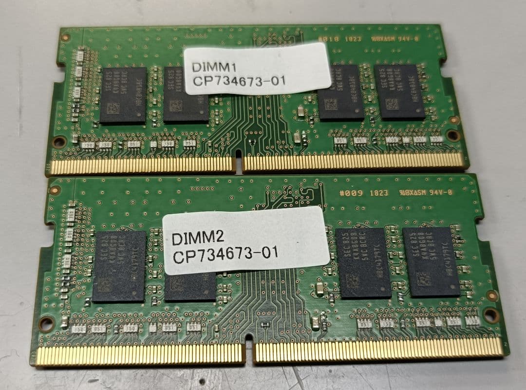 プ*っ様 Samsung DDR4 8GBメモリ2枚セット