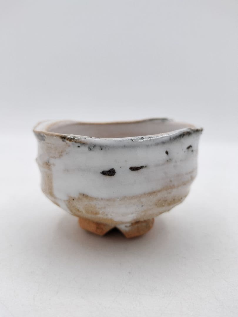 d005【新品・未使用】ぐい呑 萩焼 5客入 渋谷泥詩 木箱 茶道具