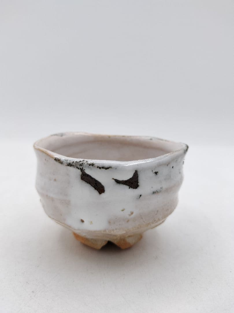 d005【新品・未使用】ぐい呑 萩焼 5客入 渋谷泥詩 木箱 茶道具