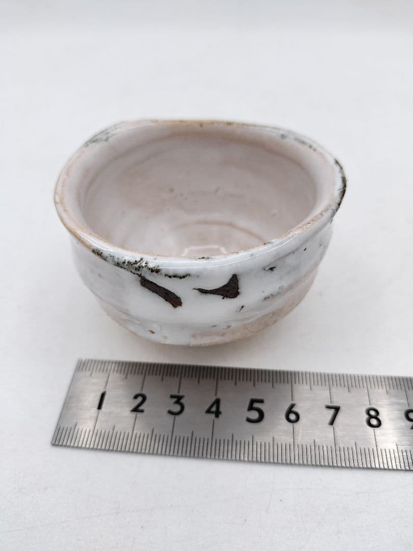 d005【新品・未使用】ぐい呑 萩焼 5客入 渋谷泥詩 木箱 茶道具