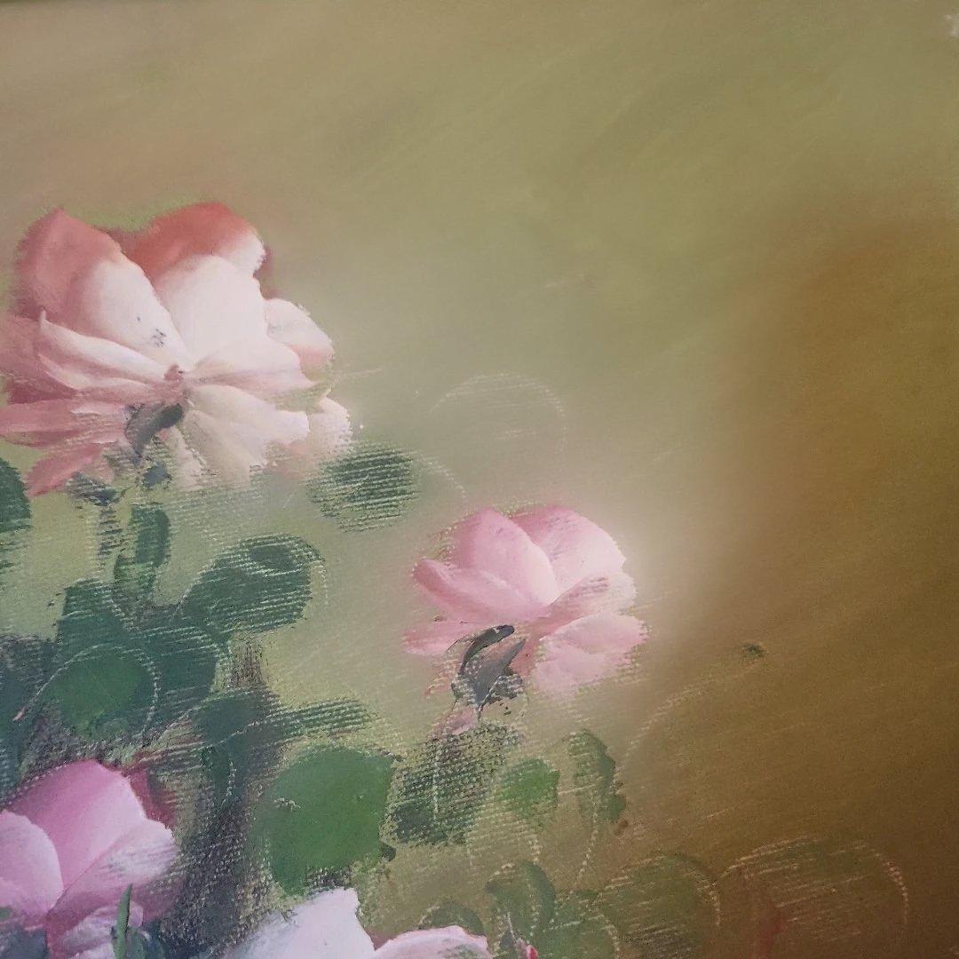 非売品 希少 S.ENDOH 豪華装飾額縁付き 花 絵画