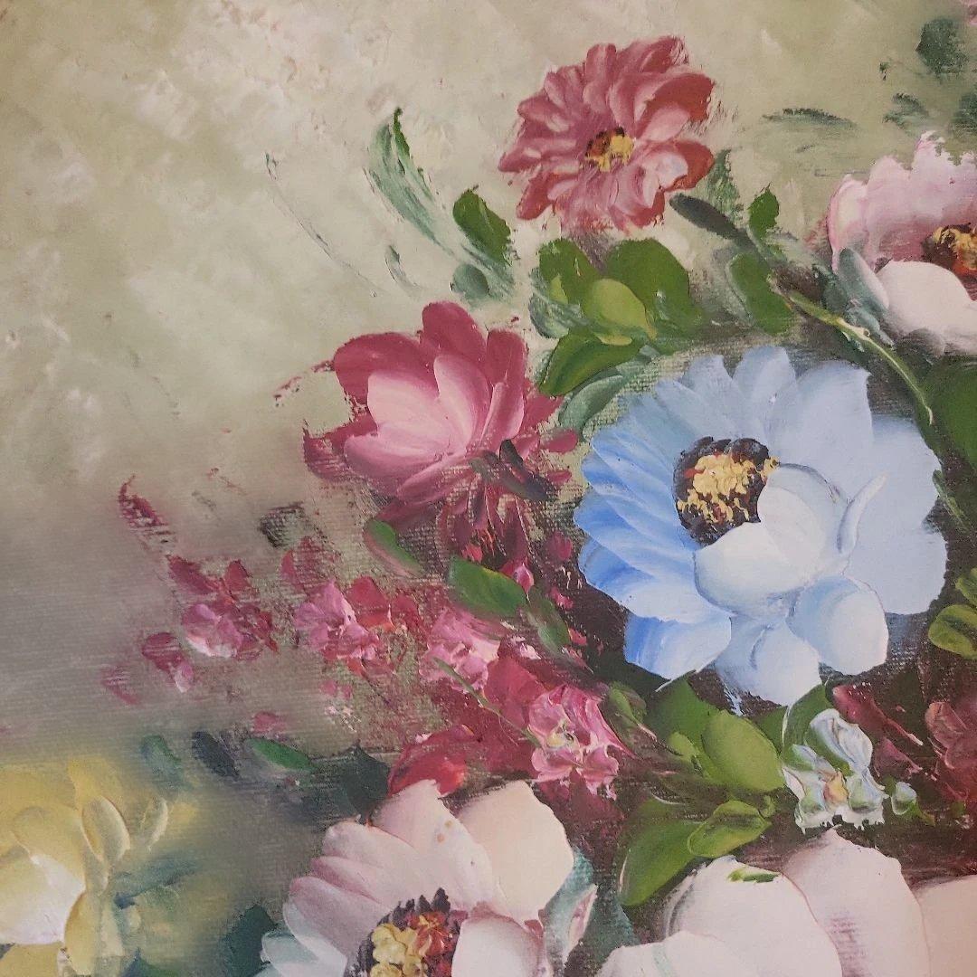 非売品 希少 S.ENDOH 豪華装飾額縁付き 花 絵画