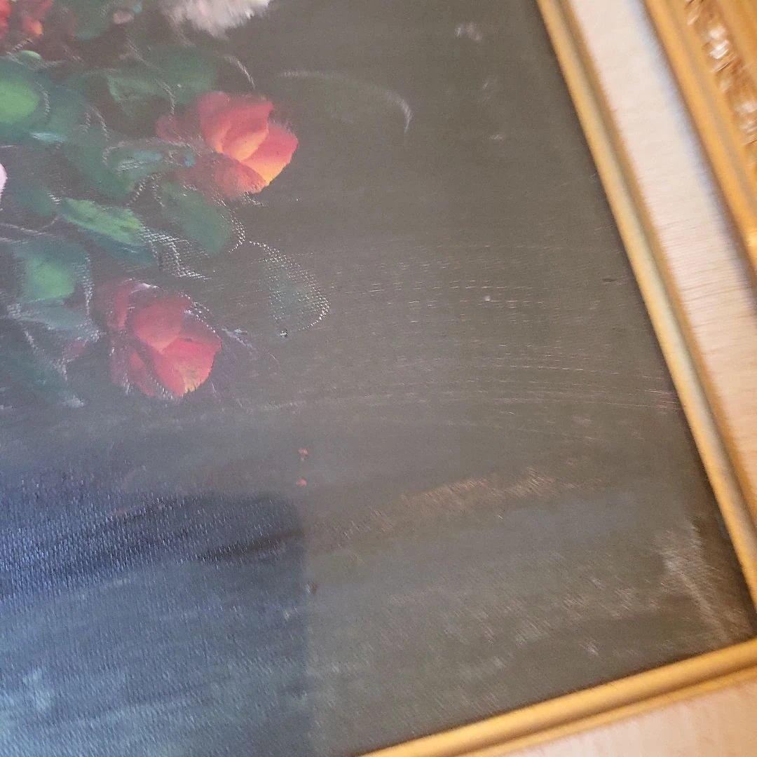 非売品 希少 S.ENDOH 豪華装飾額縁付き 花 絵画