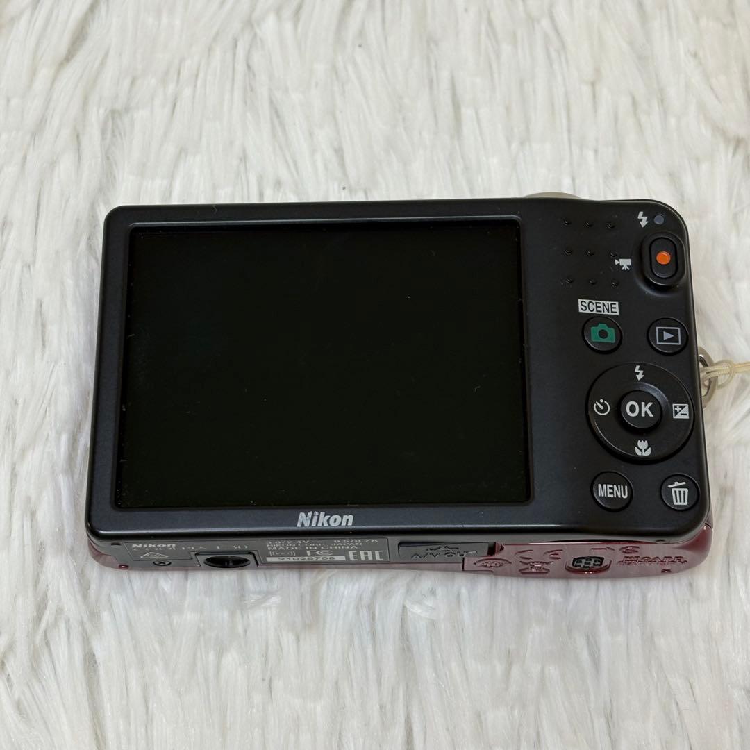 美品　Nikon COOLPIX L30 レッド　単三電池　コンデジ　動作品