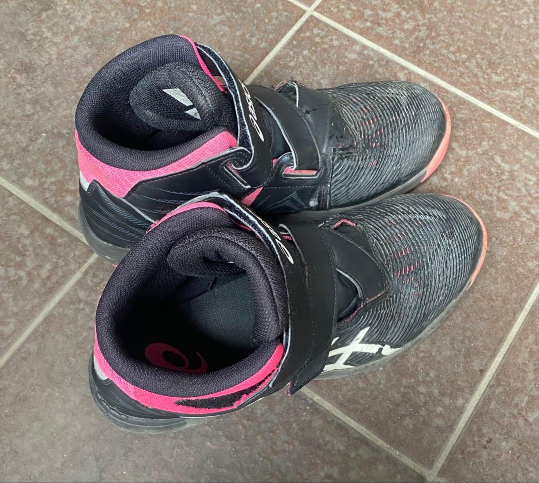 ASICS ハイカット安全靴 ブラック/ピンク