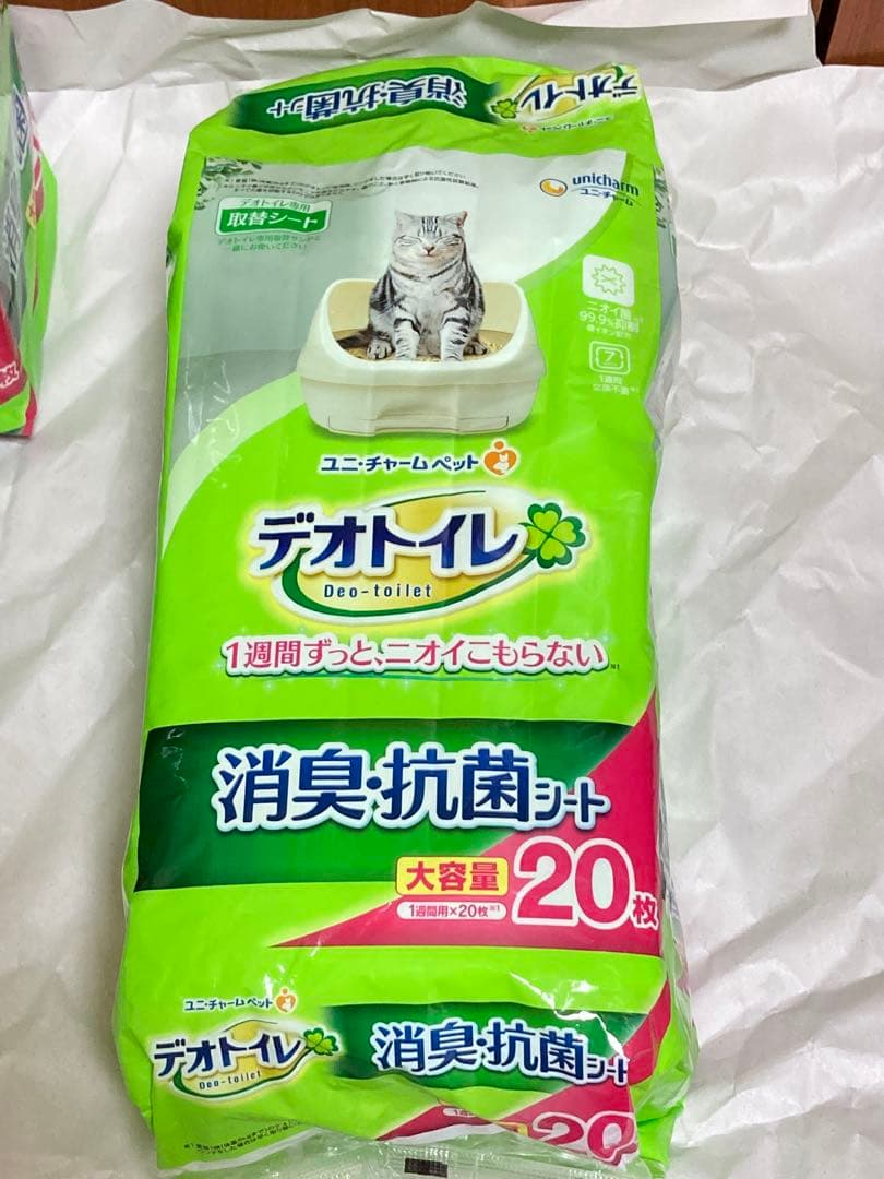 ユニチャーム デオトイレ 消臭・抗菌シート20枚入り×４袋　トイレシート