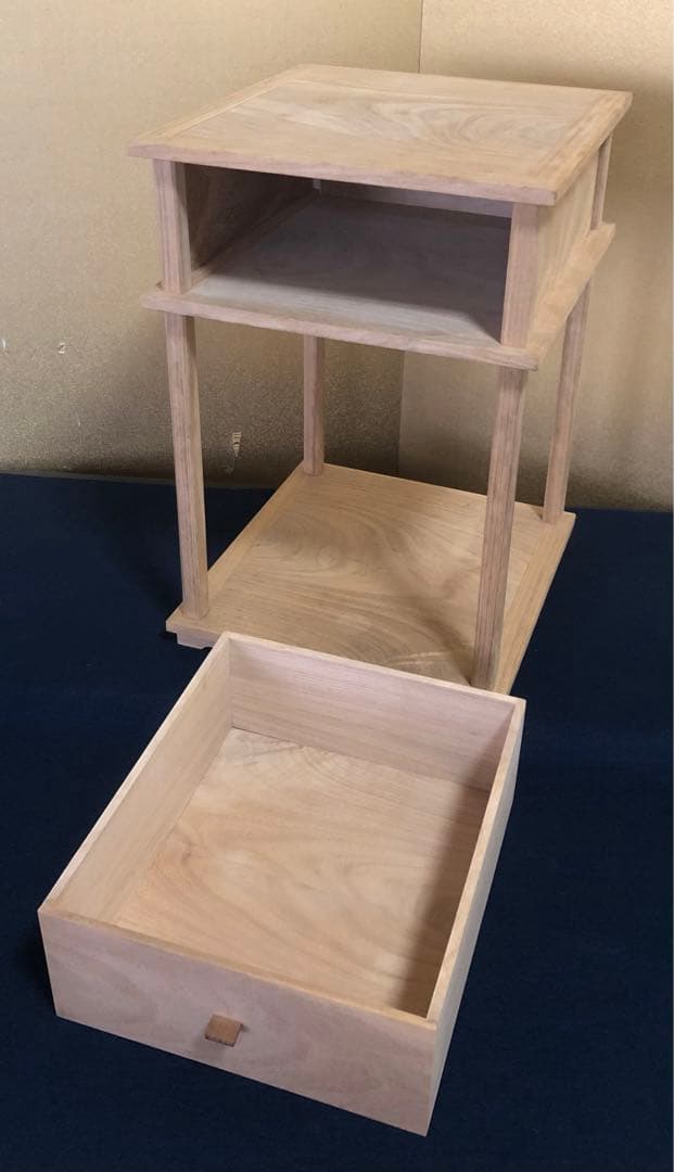 《R》茶道具 江岑棚 指物師 在銘 共箱　260227こ2