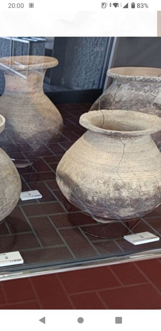 滋賀県守山出土　弥生中期頃　流水櫛目文様土器片　発掘品　骨董　古美術