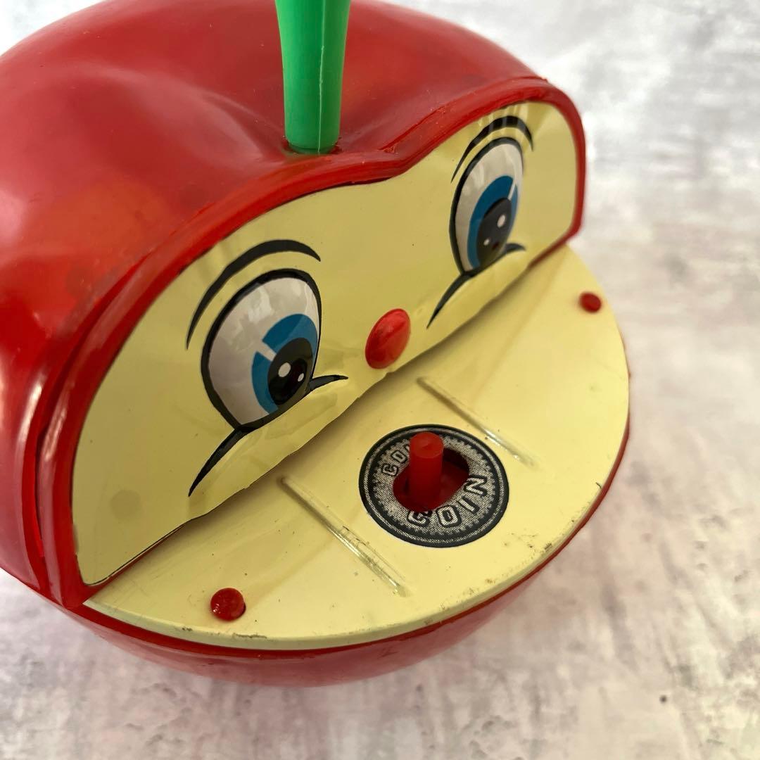 日本製 YONE APPLE BANK りんご ブリキ 貯金箱 昭和 レトロ