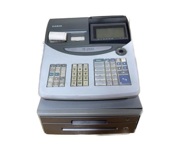 完動品 美品 CASIO TE-2100-15S グレー