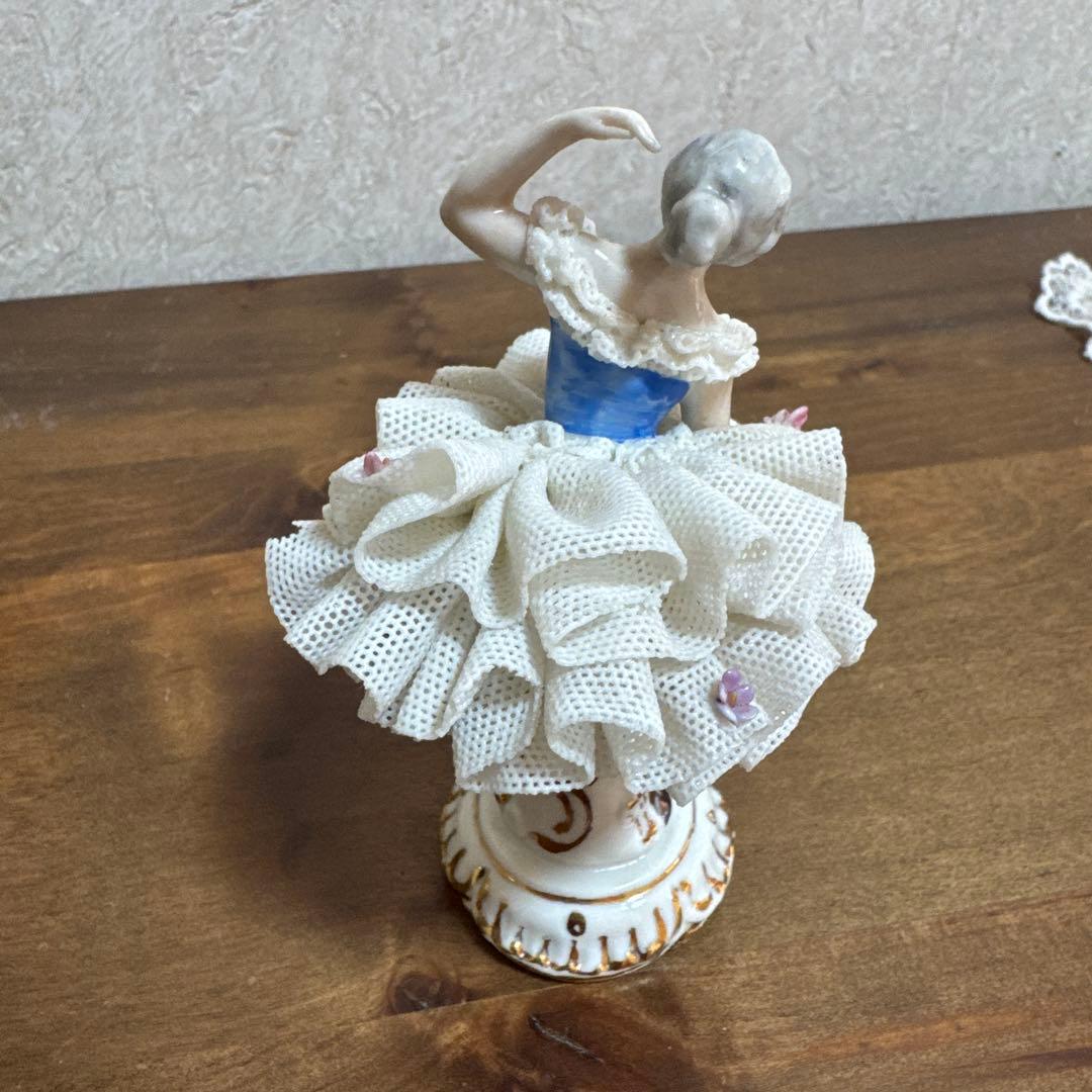 陶器製バレリーナレース人形　小さい