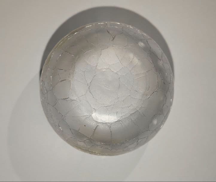 『紋唐松』ガラス茶器　棗 　硝子　吉昭　蒔絵師『吉田華正』ギヤマン夏義山銀覆輪