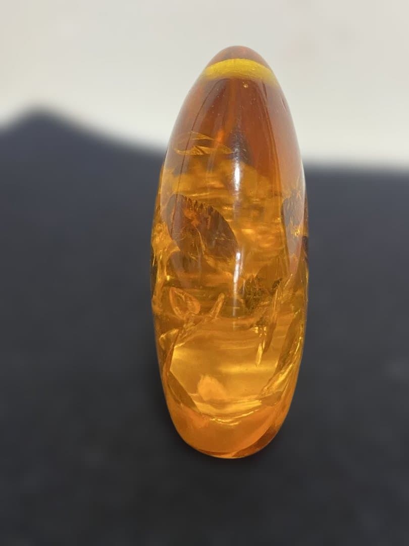 ♦️大粒琥珀 蜂か虫の昆虫入 ペンダントトップ 置物飾り ヴィンテージ物