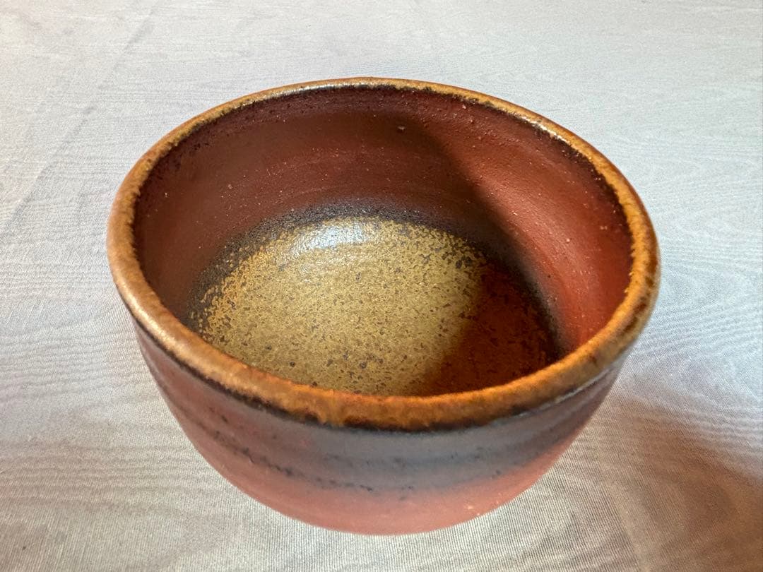 備前焼 竹村 哇季良 ( たけむら あきら ) 抹茶碗　共箱　栞付き