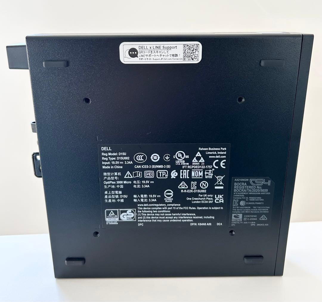 DELL OptiPlex 3000 Micro i3 第12世代SSDミニPC