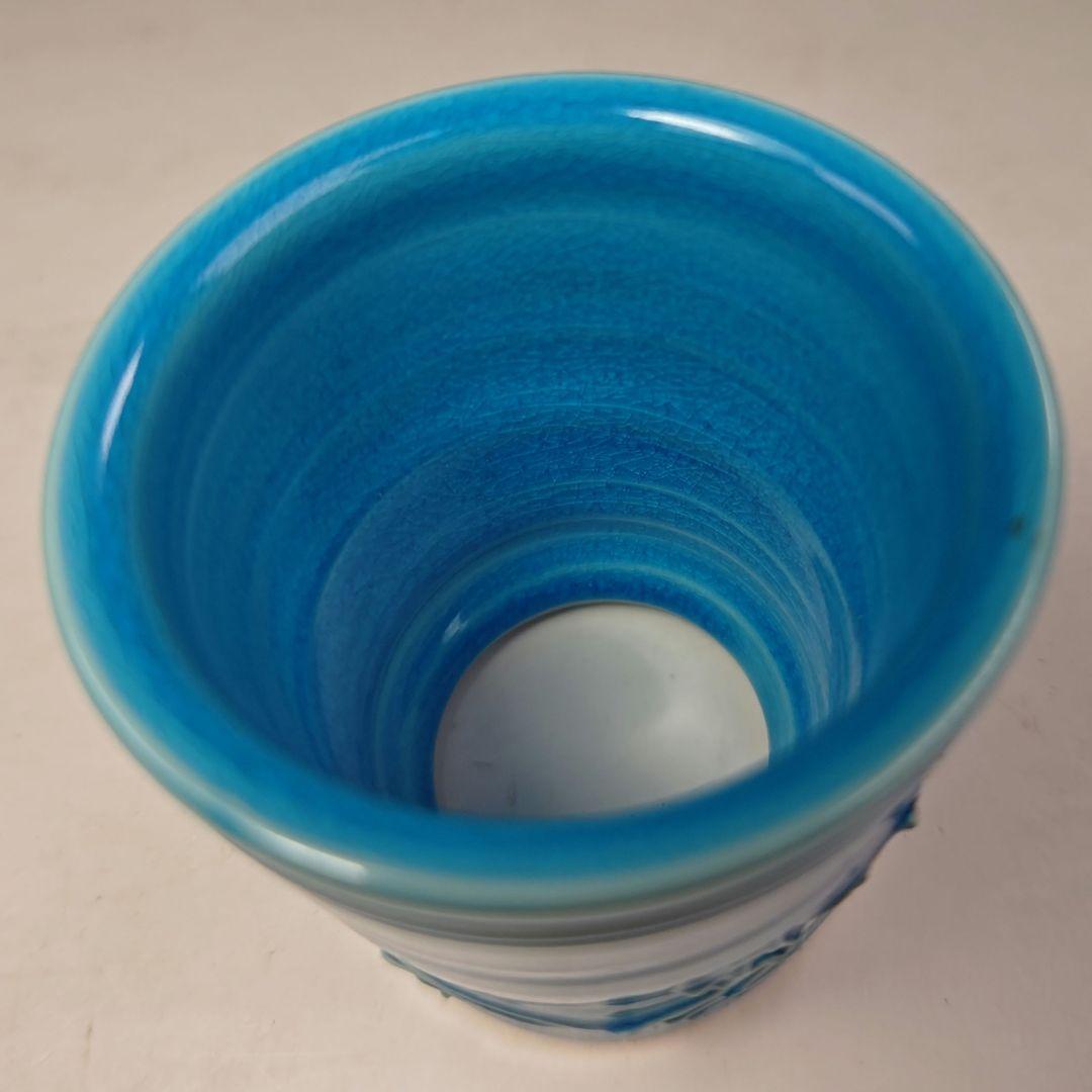 イ496 蓋置『平安　永泉』『浅黄交趾　荒磯　蓋置　共箱』茶道具