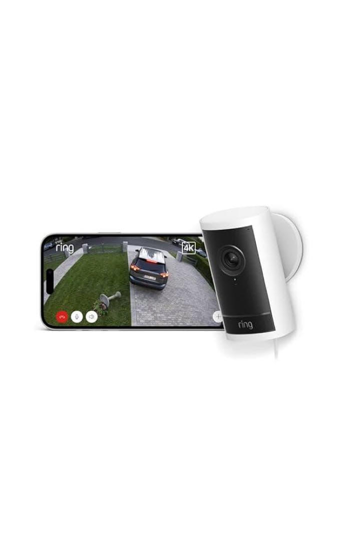 防犯カメラ10倍ズーム　リングアウトドアカムプロ　4K　プラン30日間無料体験付