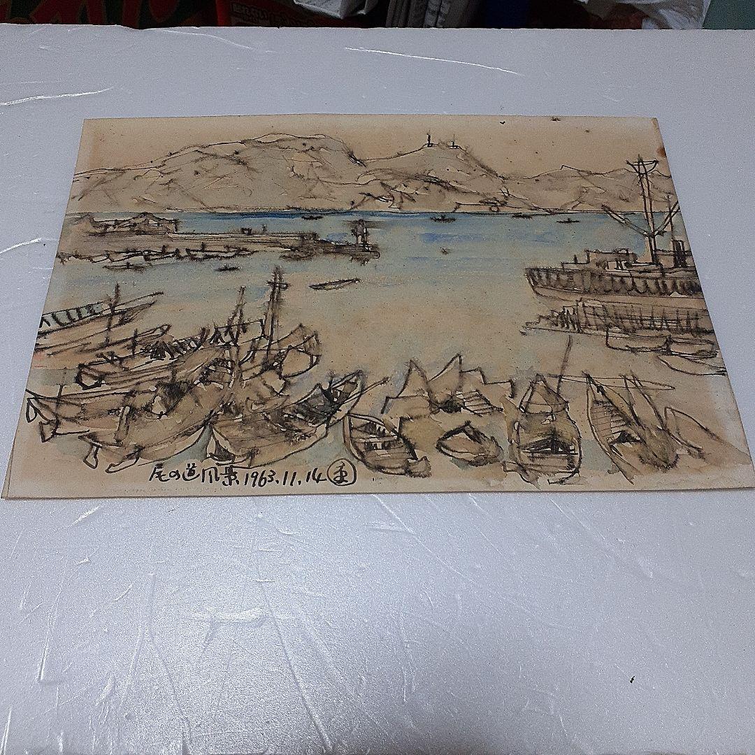 風景画スケッチ　尾道風景画