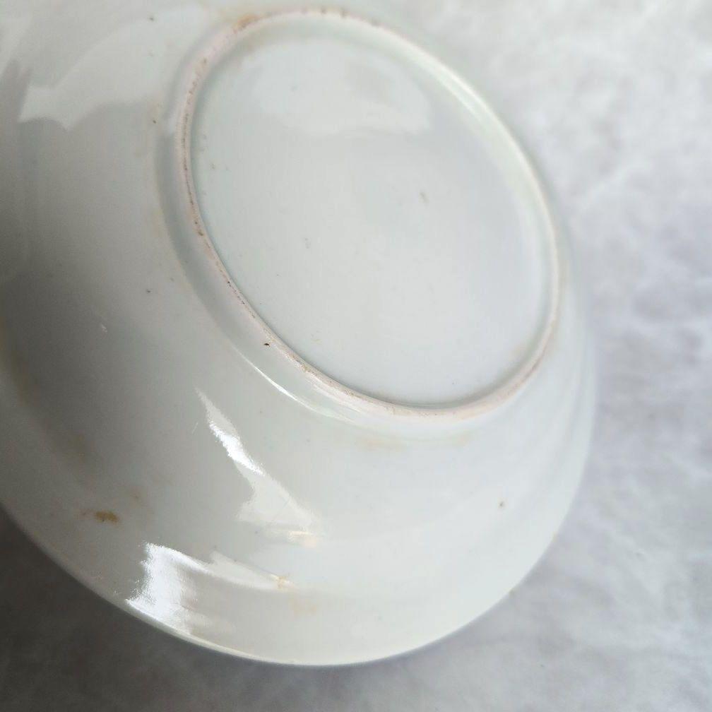 古伊万里　染付　兜皿　六寸皿　江戸　薄瑠璃　骨董　金継ぎ　アンティーク