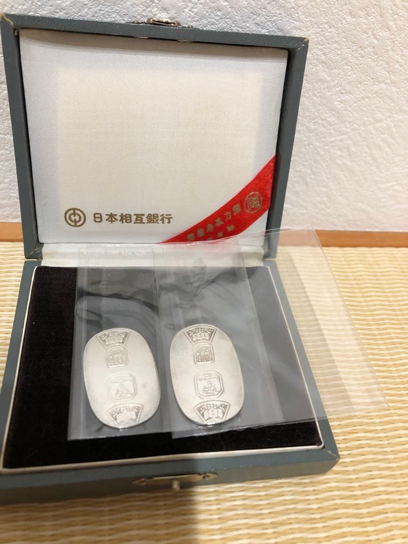 純銀　徳力小判　3.8g x 2枚