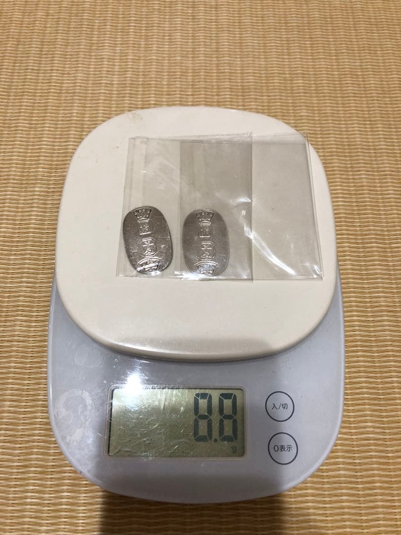 純銀　徳力小判　3.8g x 2枚