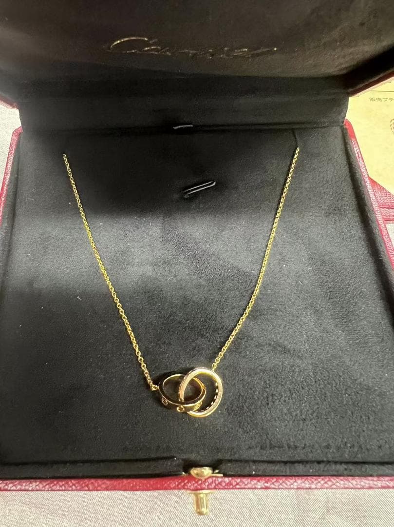 【証明書有】ラブネックレス セミパヴェ LOVE NECKLACE