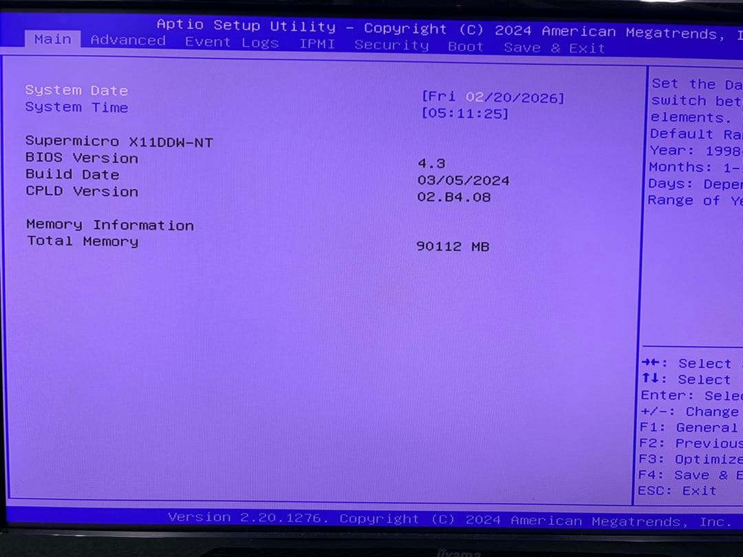 Supermicro 6029P-WTR （X11DDW-NT）サーバ