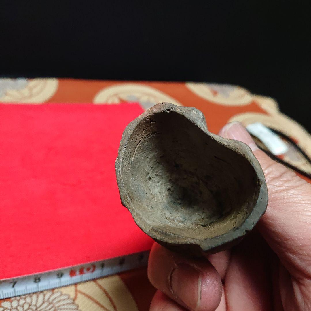 古備前焼、窯印有、一、猿置物
