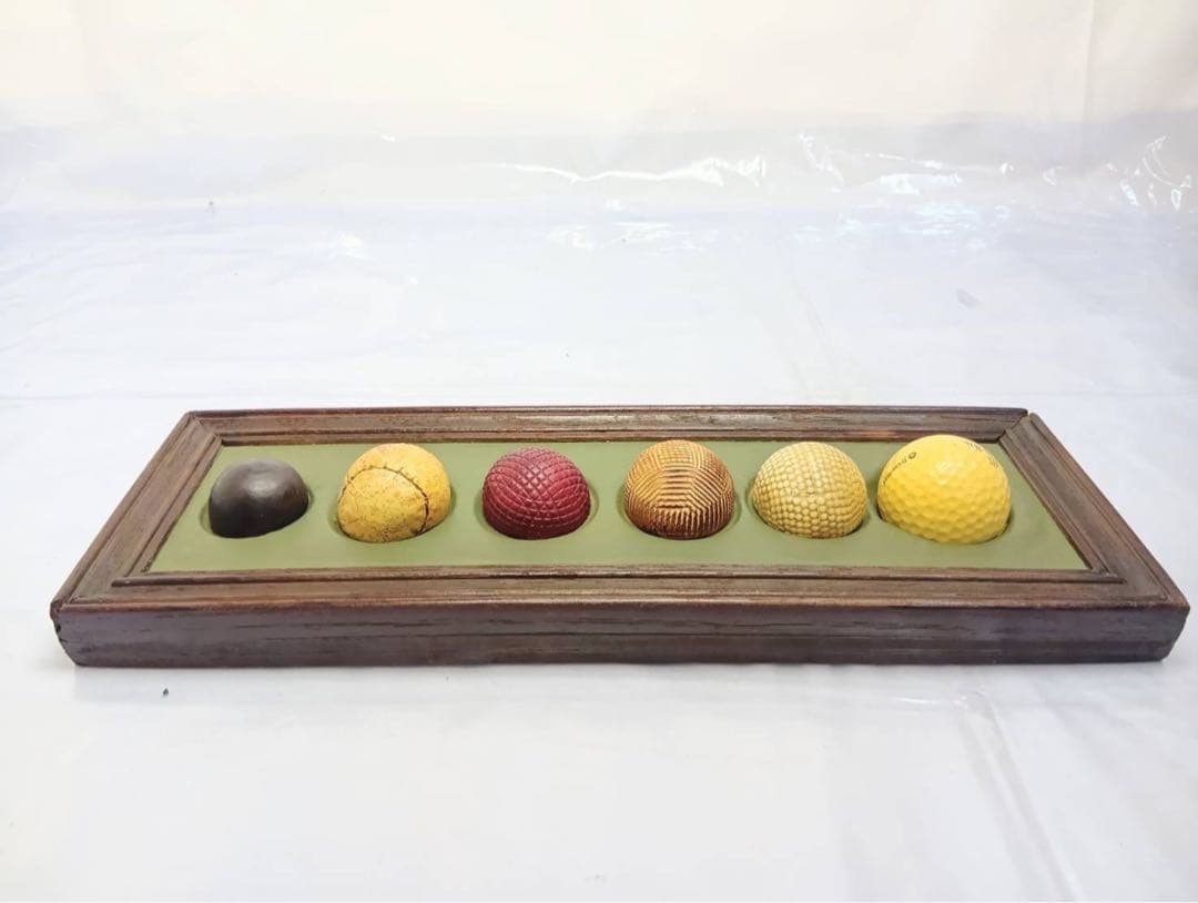 ヴィンテージ ゴルフ ボール 歴史 壁掛 置物 インテリア レトロ 骨董