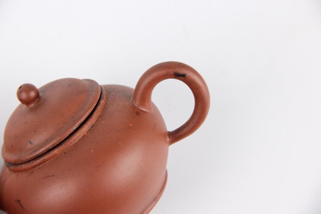 中国宜興製 紫砂壺 朱泥 小壺 煎茶道具 茶壺 急須 茶器 紫砂 EU11-4