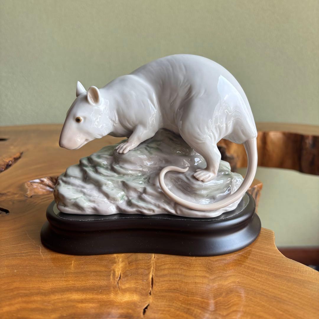 LLADRO 子年 干支置物 台座付き 箱付き リヤドロ リアドロ ネズミ