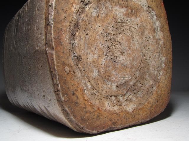 古萩四方水指 表千家 十二代 惺斎花押 味わい深い時代の名品 k557
