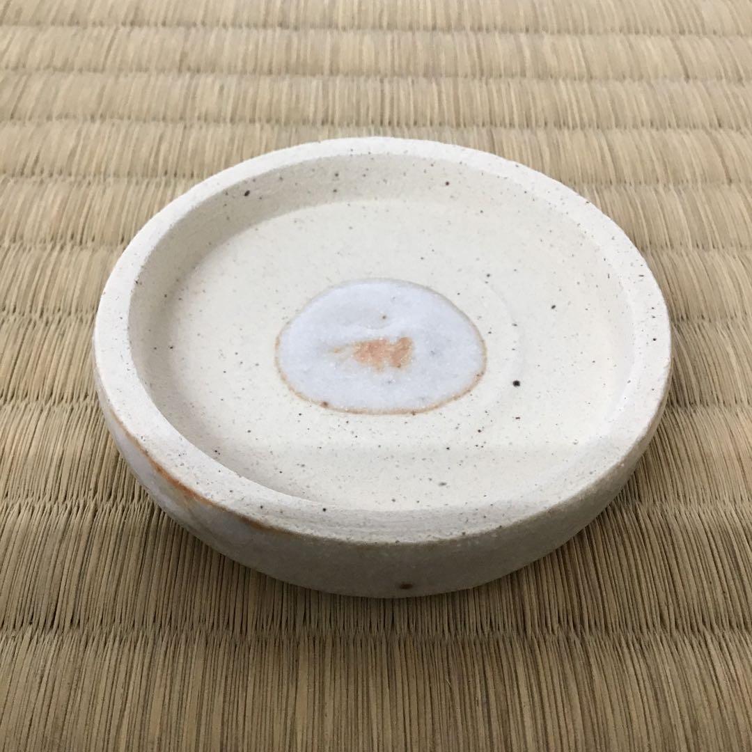 茶道具　香合　志野系白釉香合　瑞光窯　佐々木晨二作　栞　紙箱　S97KD