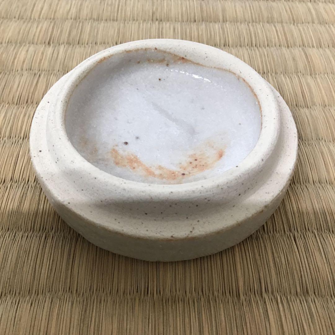 茶道具　香合　志野系白釉香合　瑞光窯　佐々木晨二作　栞　紙箱　S97KD