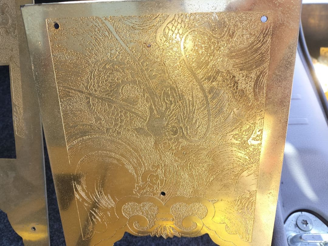真鍮・金メッキ　【神輿部品】大角金物