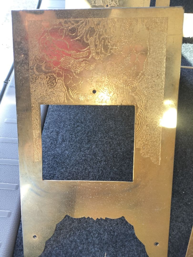 真鍮・金メッキ　【神輿部品】大角金物