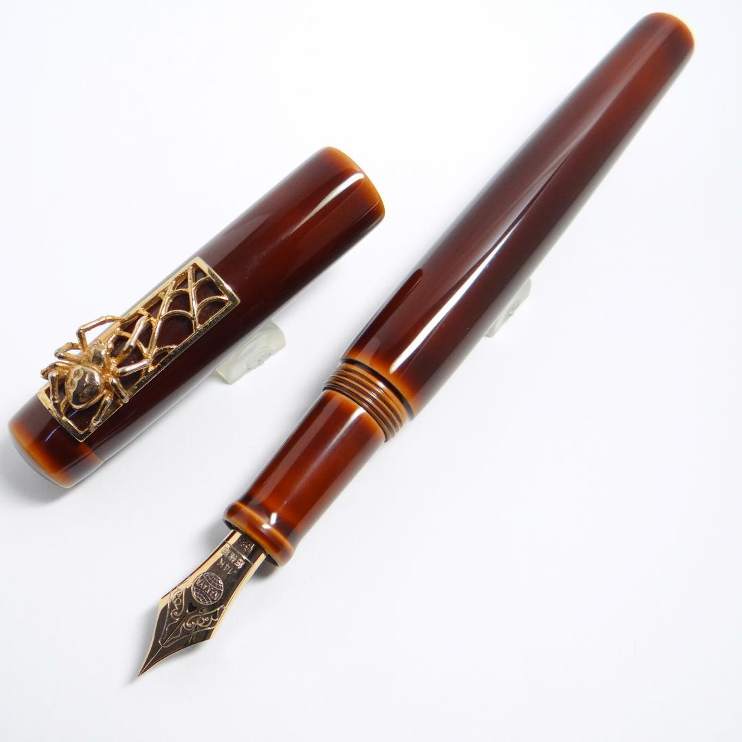【かなり希少！】中屋万年筆 鴇溜 バーメイル蜘蛛 ネオスタンダード NAKAYA