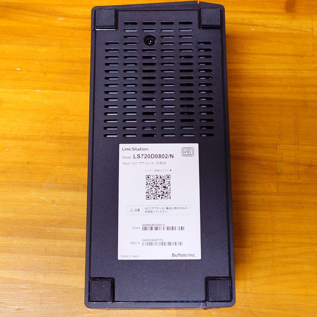 外付けハードディスク・ドライブ BUFFALO NAS LinkStation LS720D0802 8TB