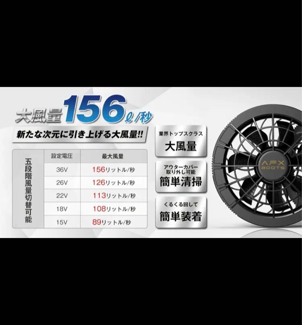 ★新品★空調服ファンバッテリーセット　AFXBOOTS 36V 型番F36N25
