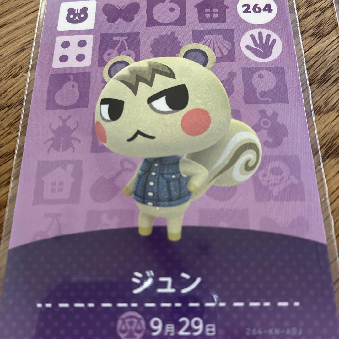amiibo どうぶつの森　ジュン カード 264 2枚セット
