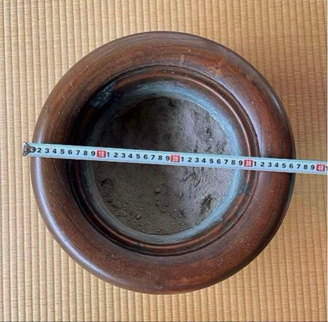 古い桐の火鉢 草花金蒔絵 時代家具 民具 骨董 インテリア アンティーク