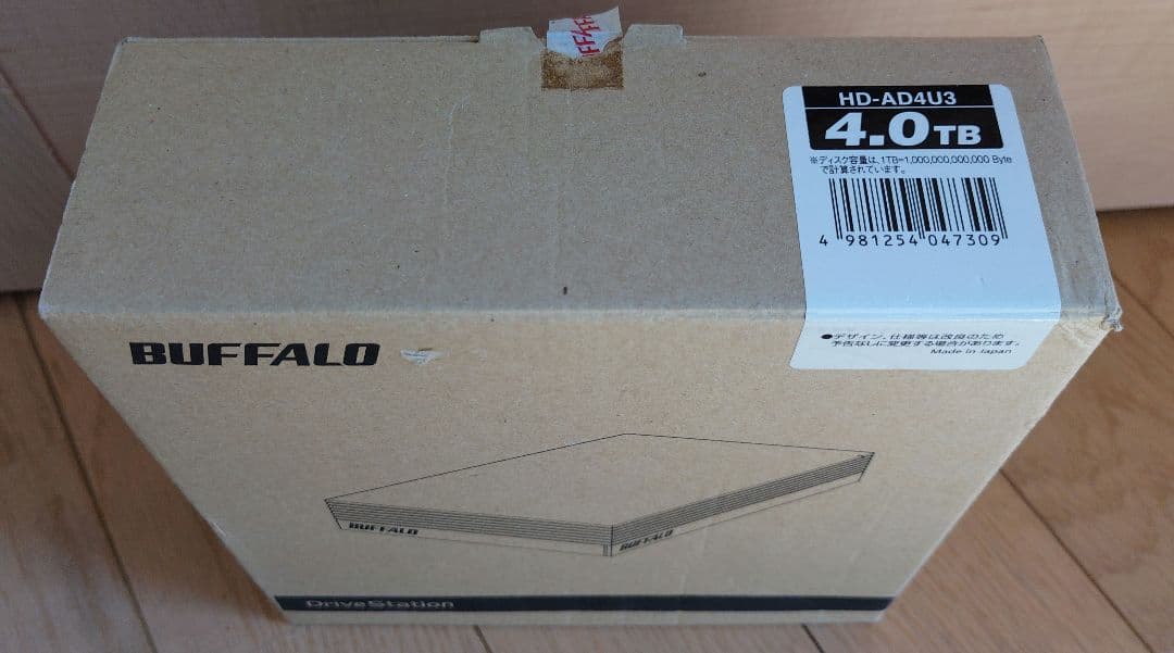 新品未使用 BUFFALO外付けハードディスク4TB ブラック HD-AD4U3