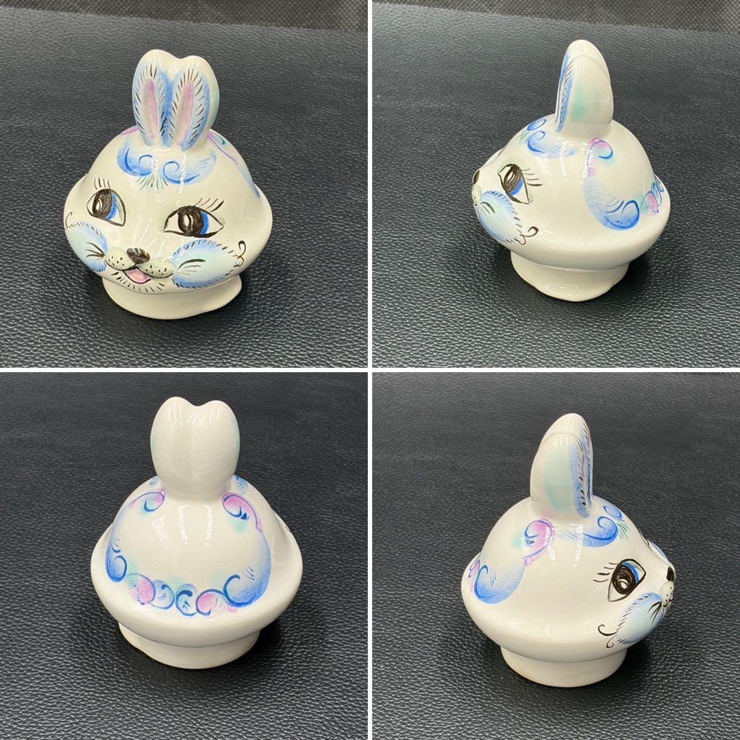 ソビエト　ヴィンテージ うさぎのポット。 長期保存品、現状、本品のみ、