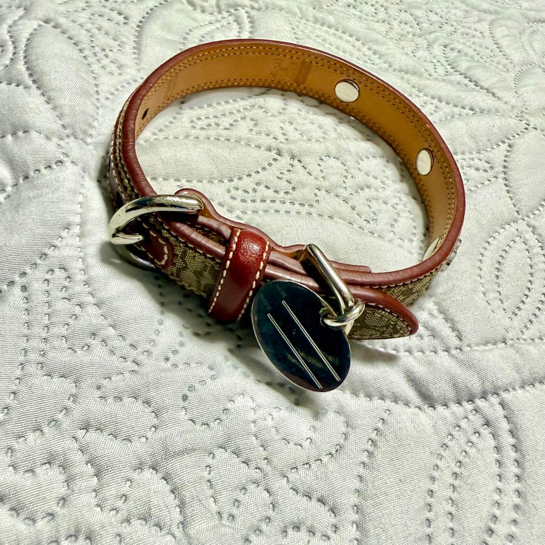 こ*く様 【美品】COACH 犬用首輪 Sサイズ シグネチャー ハート 赤