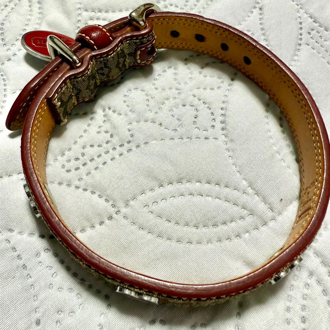 こ*く様 【美品】COACH 犬用首輪 Sサイズ シグネチャー ハート 赤